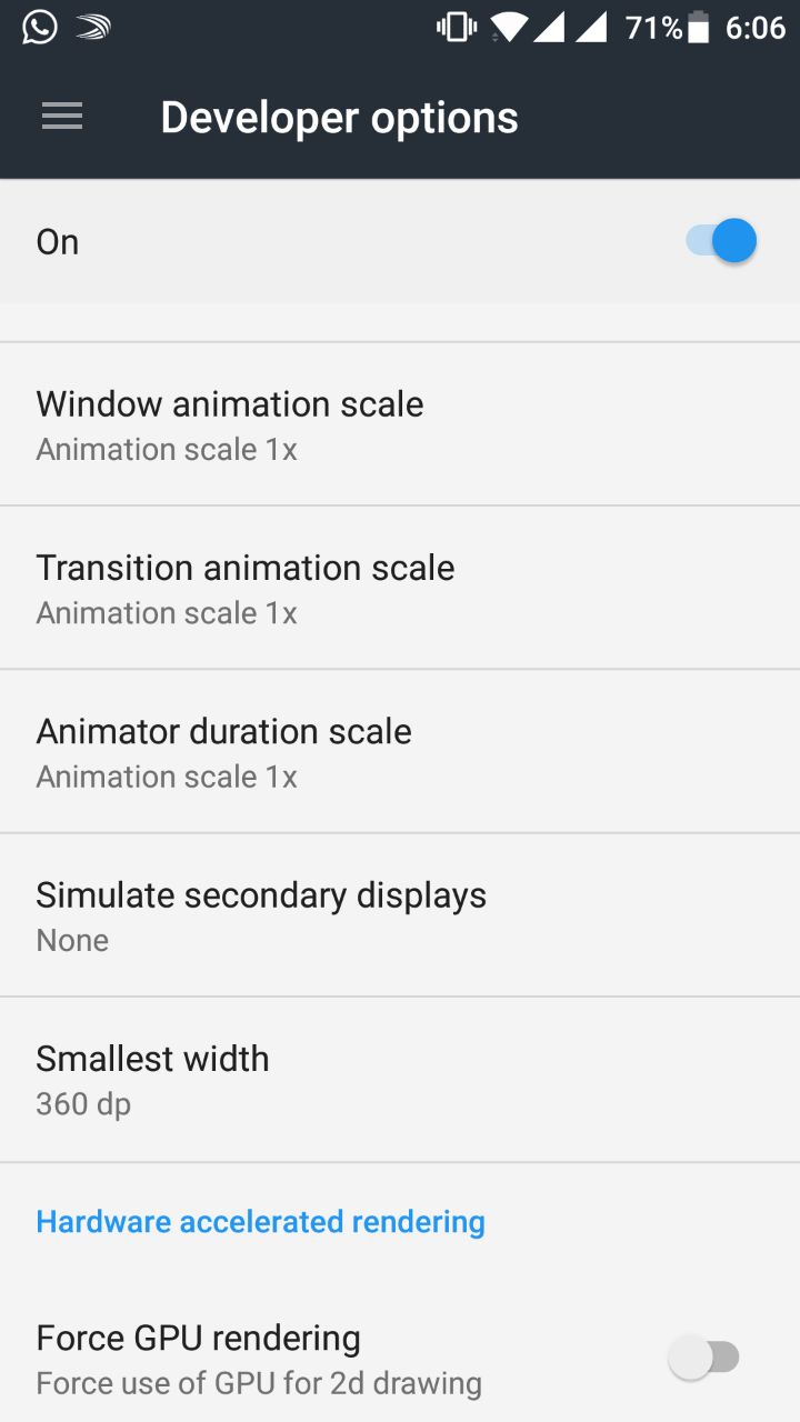 developer options animation speed